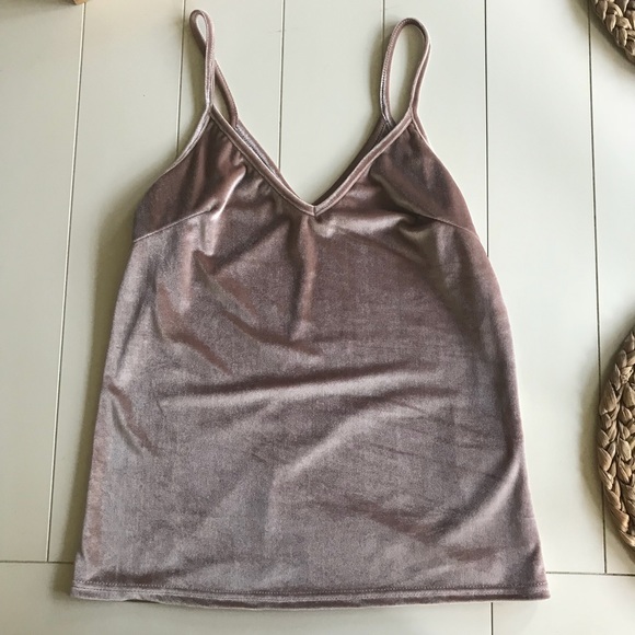 Tops - Pink Velvet Tank